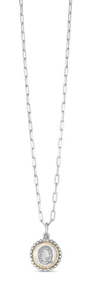 Silver-18K Prosecco Initials Letter Q Necklace