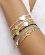 14K Pink Cord Heart Adjustable Bracelet
