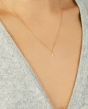 14K Mini Cross Necklace
