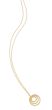14K Diamond Cable Circle Pendant