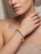 Silver Stationed Knot Bangle