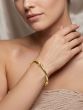 Gold Over Silver Stationed Knot Bangle