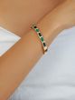 14K Black & Green Art Deco Hexagon Bracelet