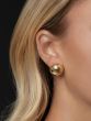 14K Diamond Cut Faceted Ball Earrings