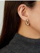 14K Sculpted Door Knocker Earrings