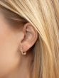 14K Diamond Square Huggie Earrings