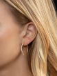 14K Round Faceted Hoop Earrings