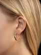 14K Twisted Square Tube Hoop Earrings