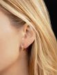 14K Diamond Small Hoop Earrings