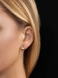 14K Diamond Huggie Earrings