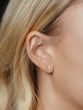 14K Long Hexagon Post Earrings