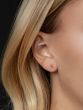 14K Beaded Bar Post Earrings