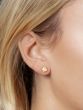 14K Flat Back Hexagon Earrings