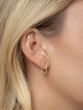 14K Mini Beaded Round Huggie Earrings