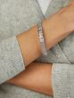 Silver & Diamond Prosecco Deco Feather Bangle