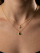 14K Created Emerald Birthstone Pendant