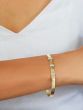 14K .11ct Diamond Station Cuff