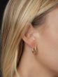 14K Two Tone Interlocked Hoop Earrings