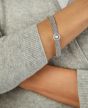 Silver & Diamond Prosecco Deco Pearl Bangle
