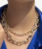 Silver & 18K Lucida Large Oval Link Necklace