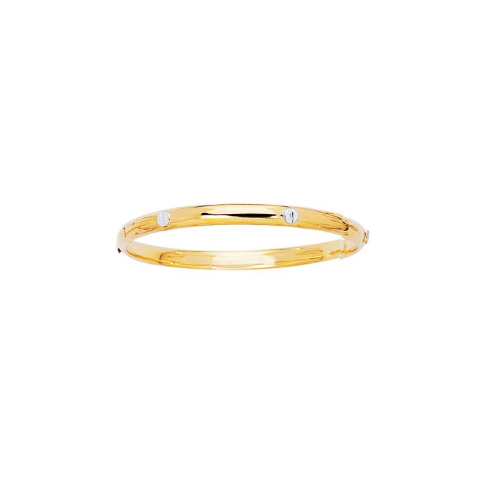 BG67 14K Screw Accent Children's Bangle | Royal Chain Group