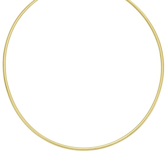 14K Gold 2.5mm Reversible Bi Metal Omega