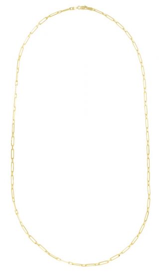 14K Alternating 2.8mm Paperclip Link Chain