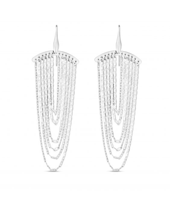 age14727 Sterling Silver Chandelier Earrings | Royal Chain Group