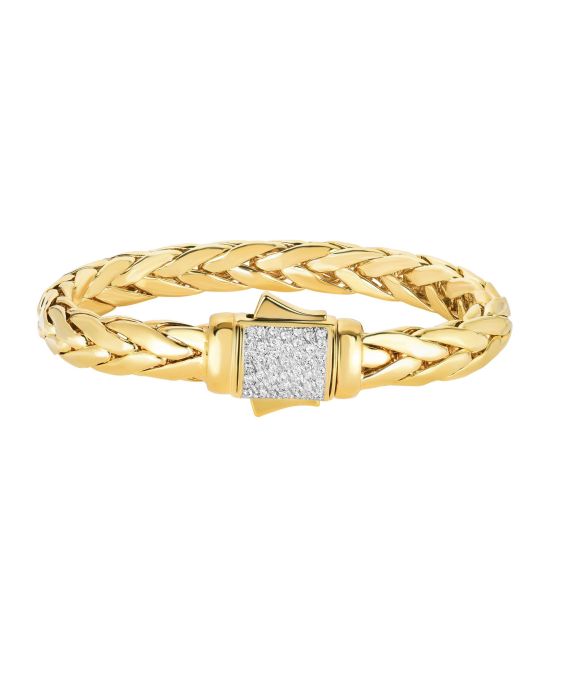 14K Gold .46ct. Dia Woven Bracelet