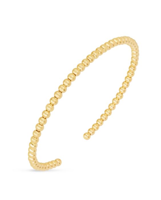 14K Gold 3mm Bead Cuff