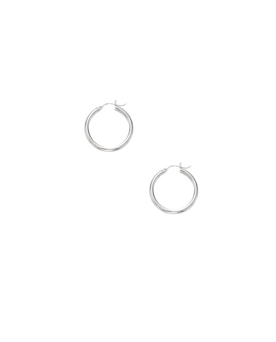 14K Gold 3x25mm Hoops
