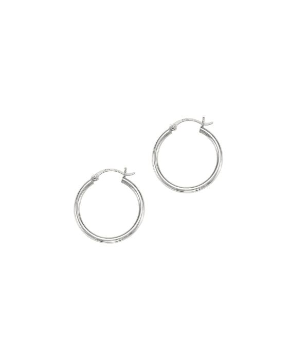 14K Gold 2x25mm Hoops