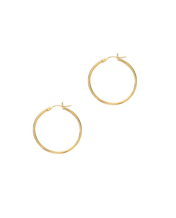14K Gold 2x30mm Hoops