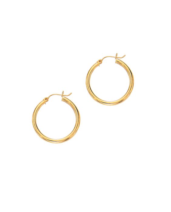 14K Gold 3x25mm Hoops