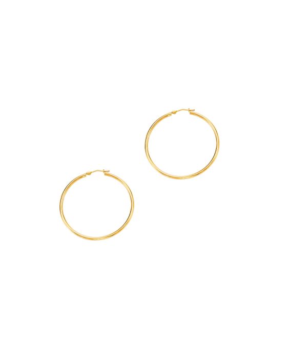 14K Gold 2x40mm Hoops