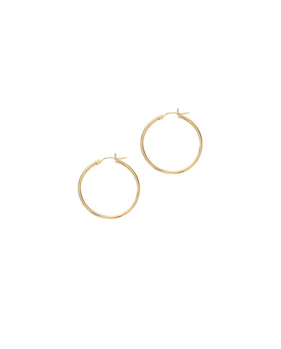 14K Gold 1.5x25mm Hoops