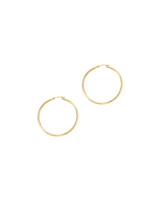 14K Gold 1.5x30mm Hoops