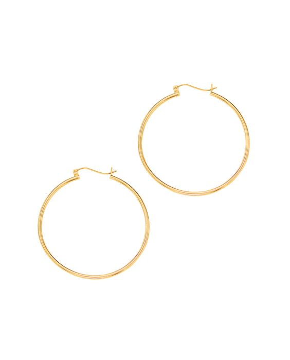 14K Gold 1.5x40mm Hoops
