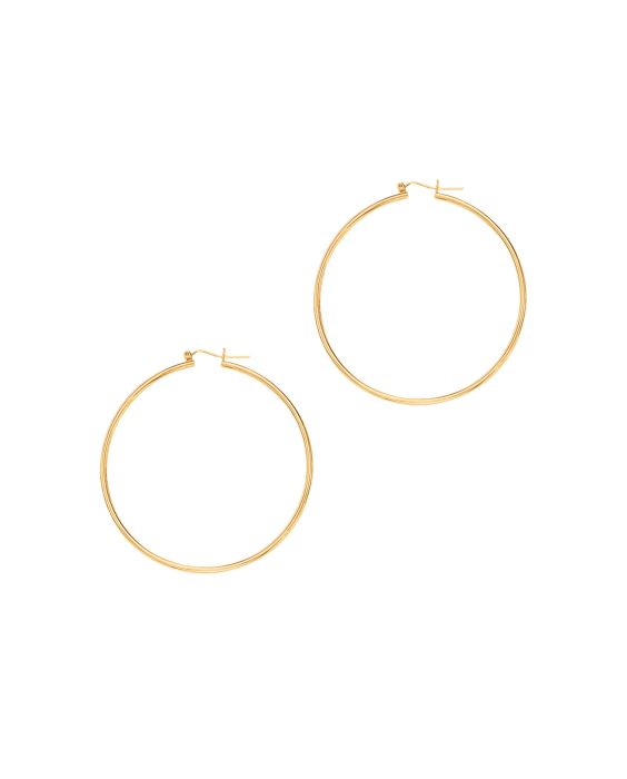 14K Gold 1.5x45mm Hoops
