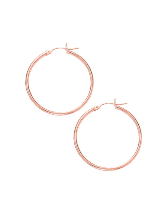 14K Gold 2x30mm Hoops