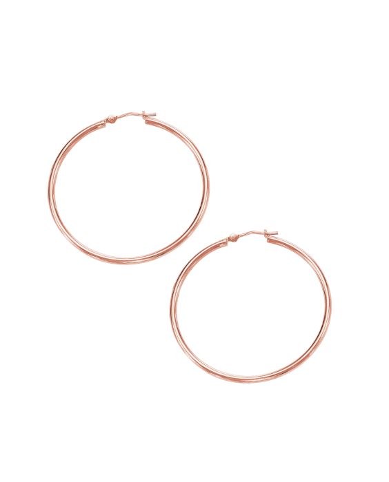 14K Gold 2x40mm Hoops