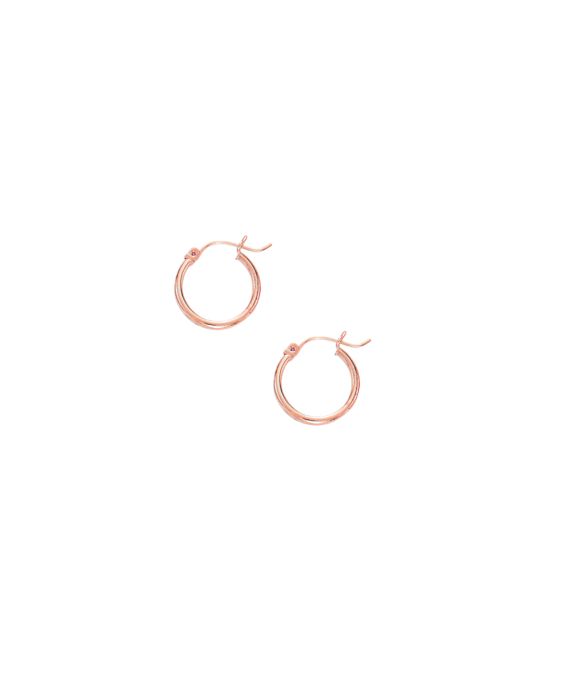 14K Gold 2x20mm Hoops