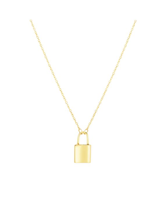 14K Lock Necklace