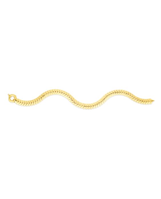14K Gold 6mm Chevron Link Chain