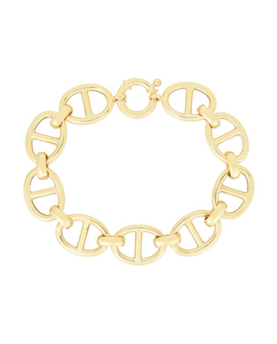 14K Gold 13.8mm Mariner Link Chain