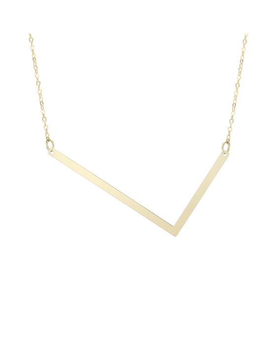 14K Gold Large Initial L Necklace