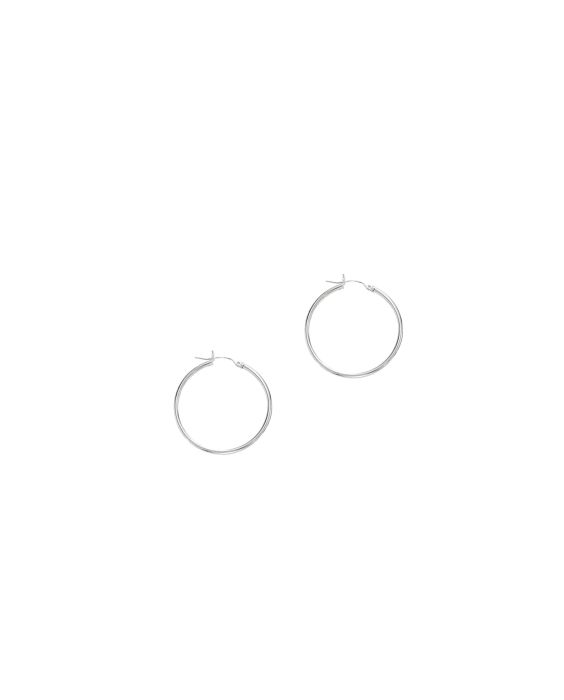 14K Gold 1.5x25mm Hoops