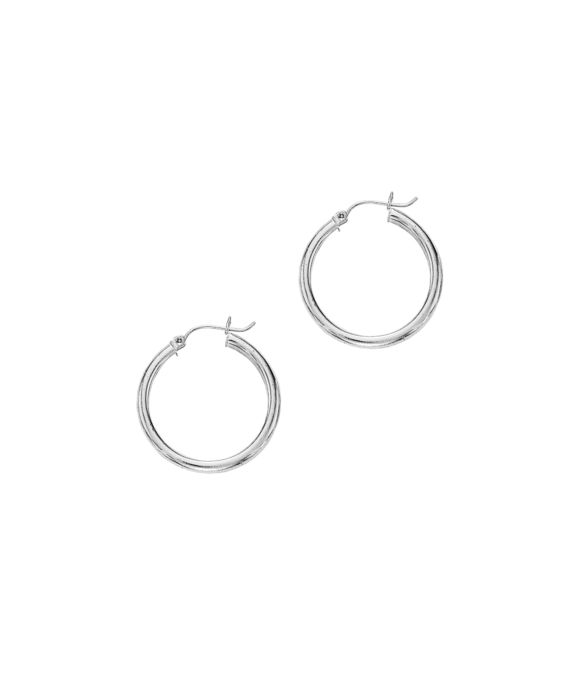 14K Gold 3x20mm Hoops