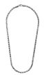 Silver 5mm Men's Gunmetal Byzantine Chain