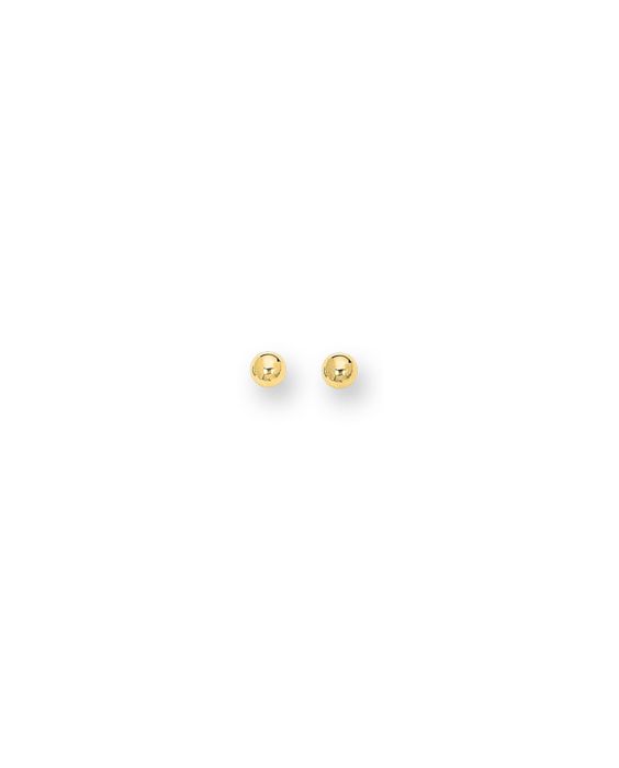 14K Gold Polished 4mm Post Earring